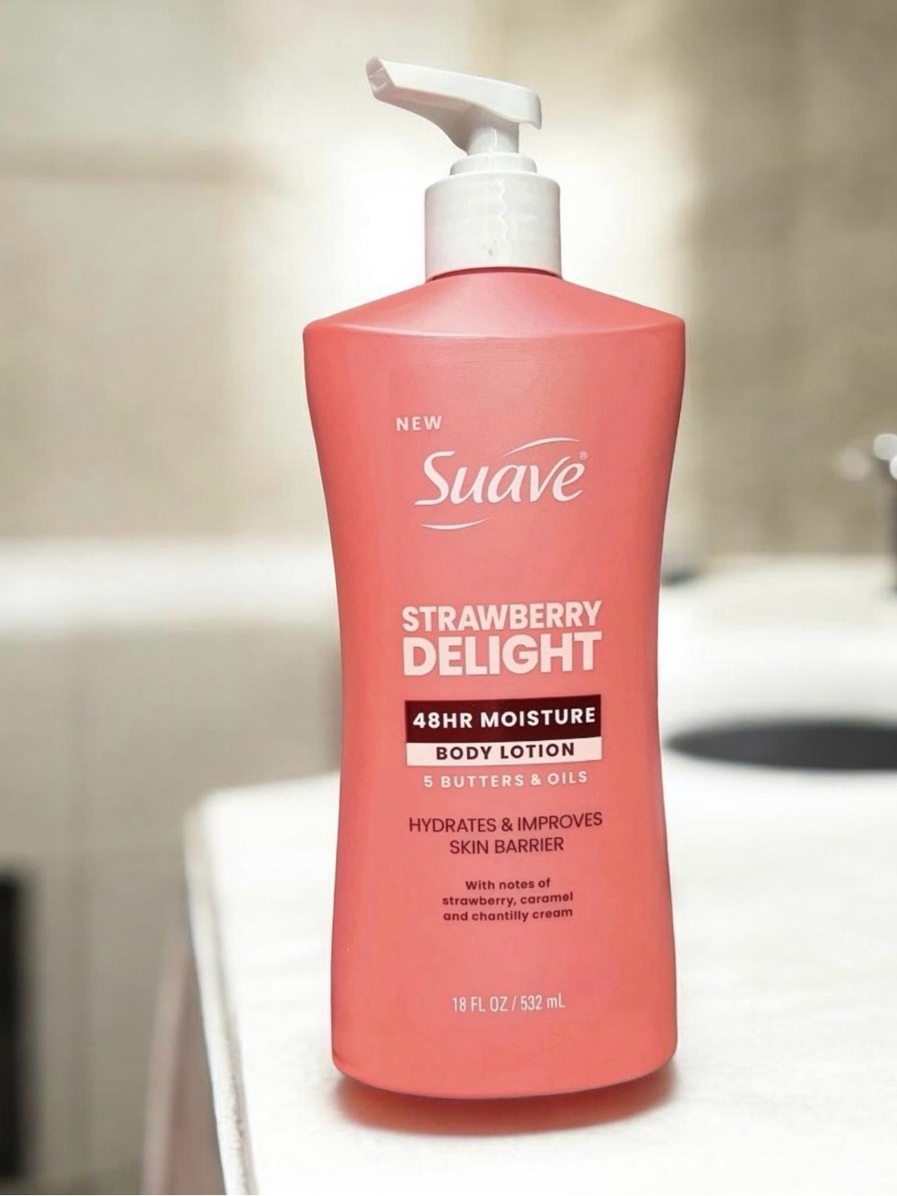Unopened Suave Strawberry Delight 48HR Moisture Body Lotion 18 fl oz